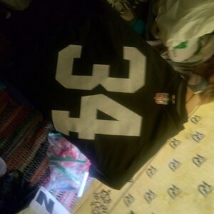 Bo Jackson Combo NFL Black Jersey with White Nike Logo